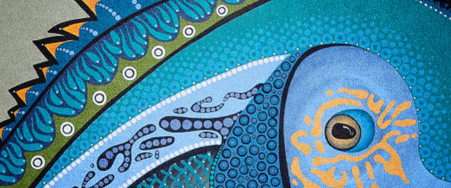 Australian Indigenous Classroom Mat - Fish (1.8m x 3.4)
