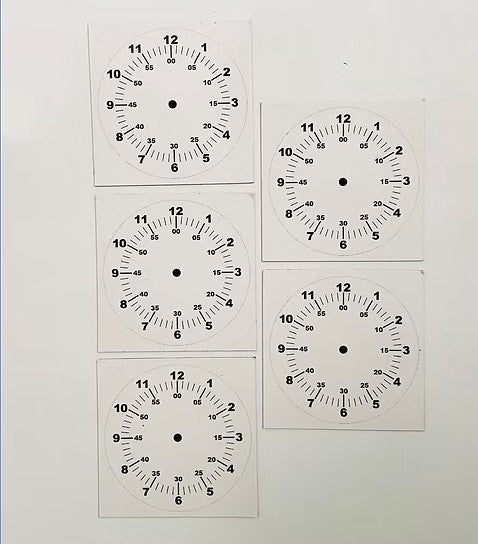 Magnetic Small Student Clock Set - pack of 5
