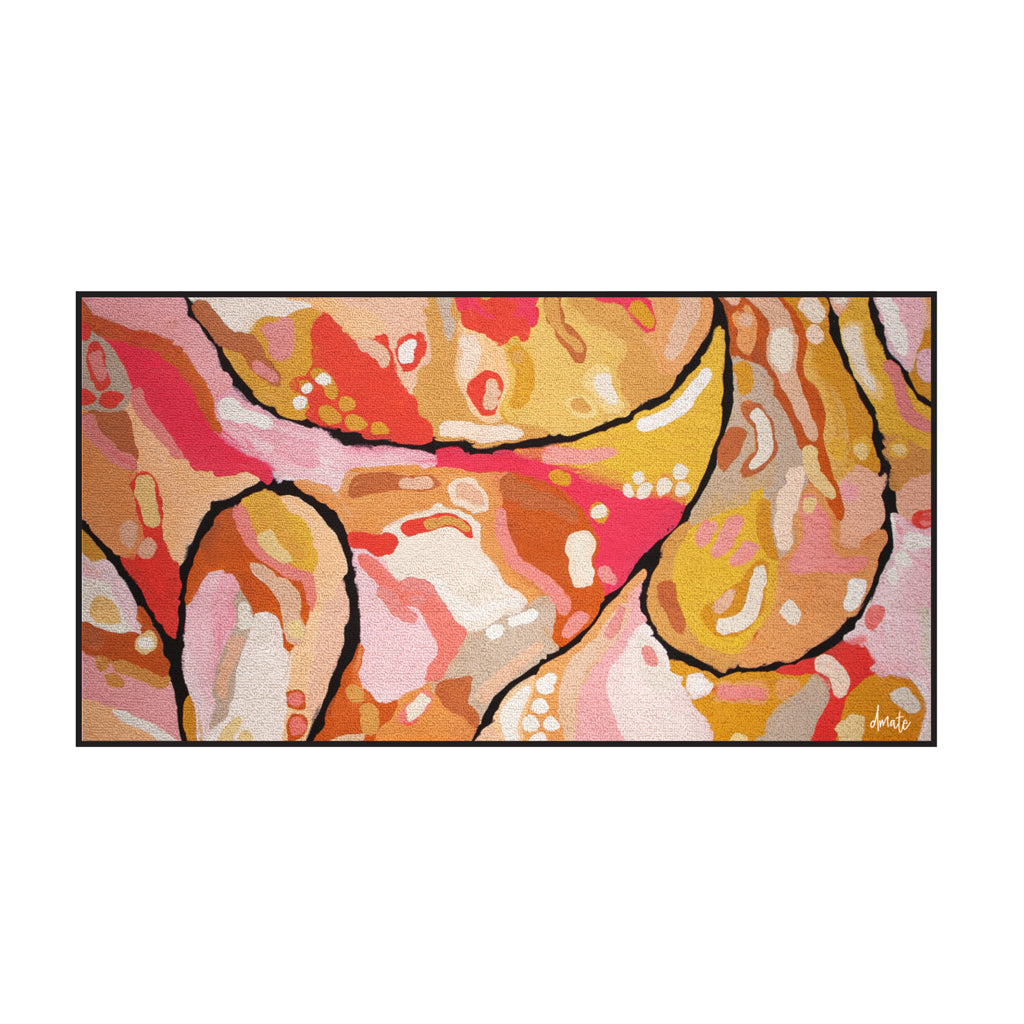 Australian Indigenous Classroom Seating Mat - Raw Undoing (1.8m x 3.4m)
