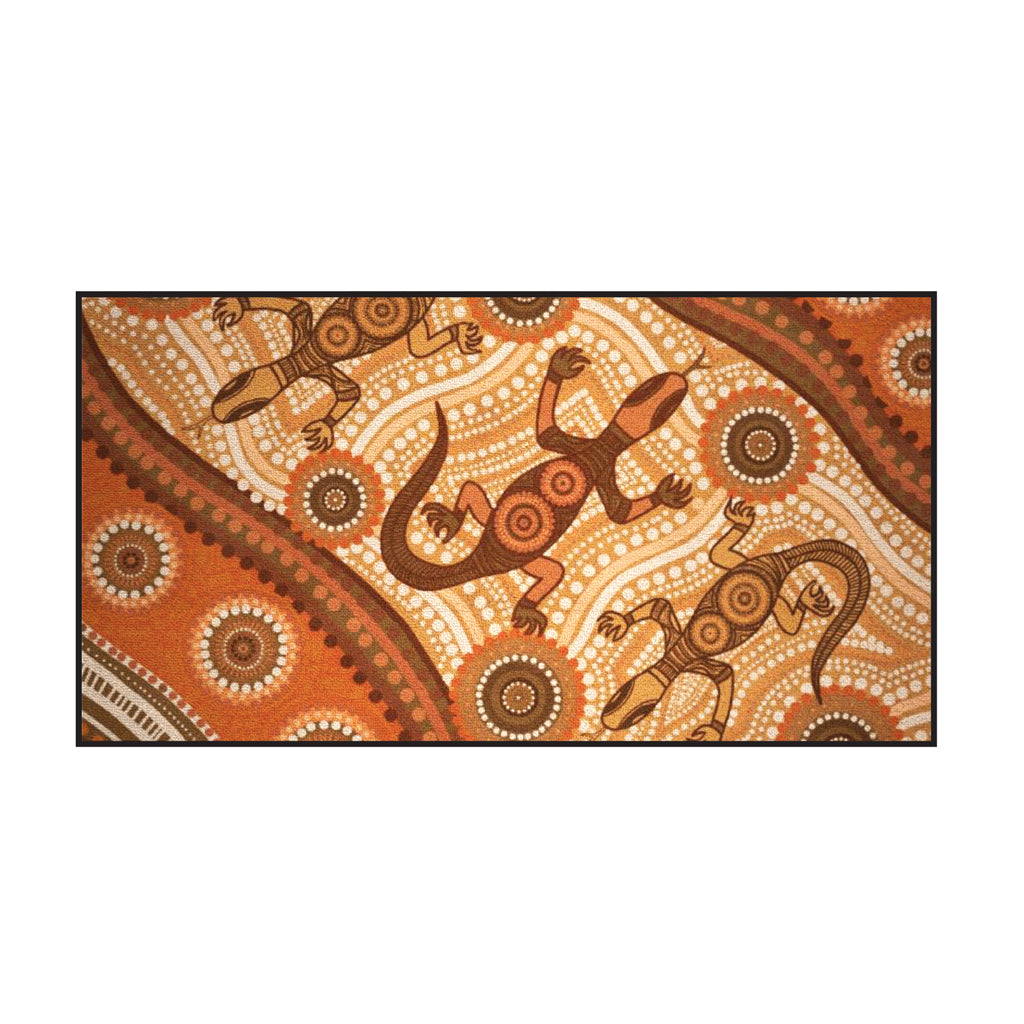 Australian Indigenous Classroom Mat | Sand Goannas (1.8m x 3.4m)