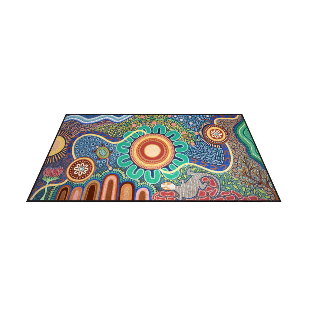 Australian Indigenous Classroom Mat - Budyari Nawunya 1.8m x 3.4m