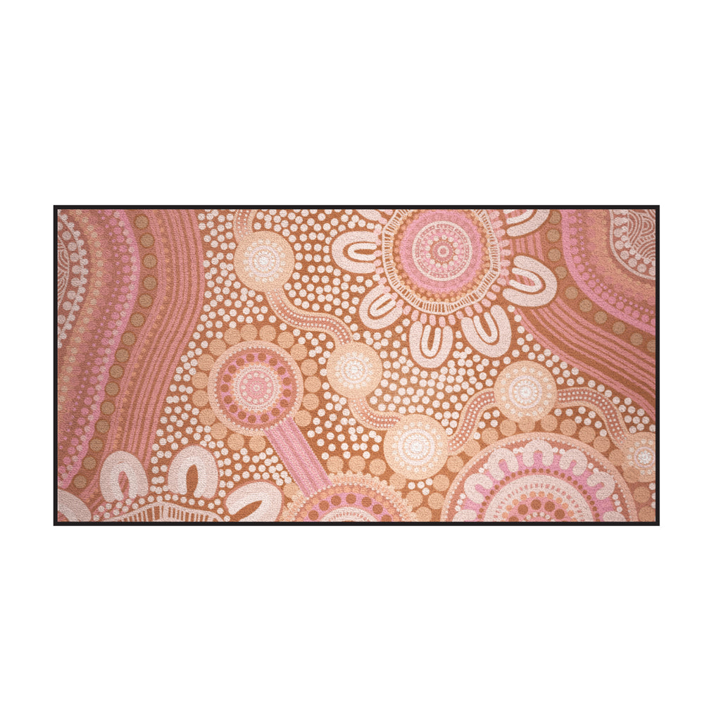 Australian Indigenous Classroom Mat - Coming Home (1.8m x 3.4)