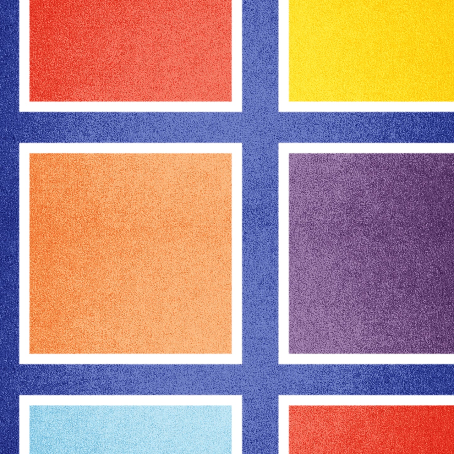 24 Square Classroom Seating Mat | Rug Bright Colours