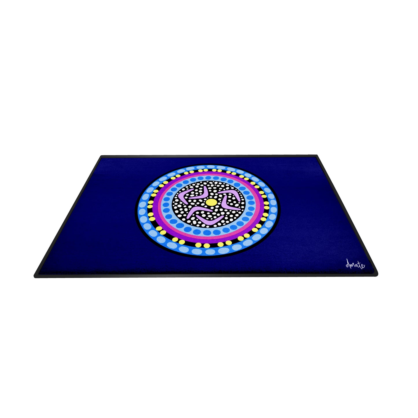 Australian Indigenous Classroom Mat - Yarning Circle Purple - 2m x 3m and Round 200cm diameter