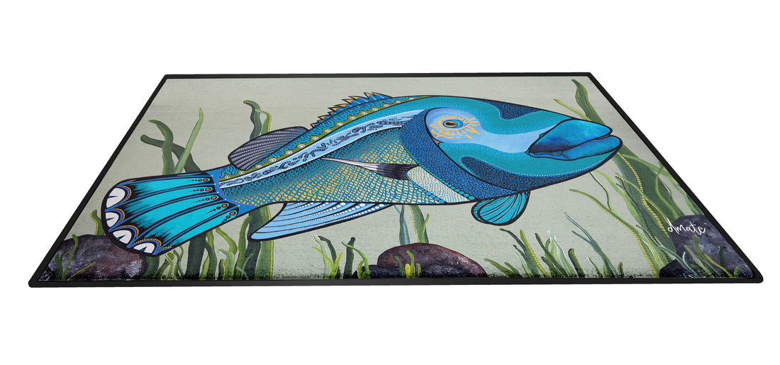 Australian Indigenous Classroom Mat - Fish (1.8m x 3.4)