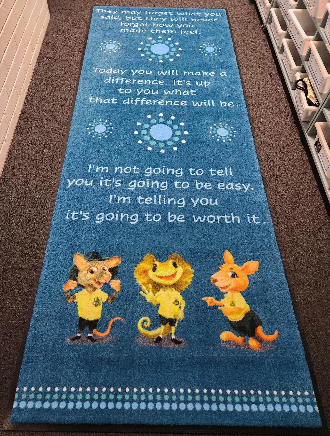 Custom Welcome Mats / Hall Runners / Classroom Mats