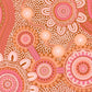 artwork used for hall runner design by kirsten gray pretty apricot and pink colours