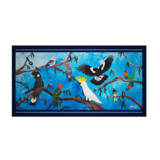 Australian Indigenous Classroom Mat - Australian Birds (1.8m x 3.4m)
