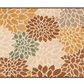 Australian Classroom Mat - Dahlias Neutral Colours - 2m x 3m.