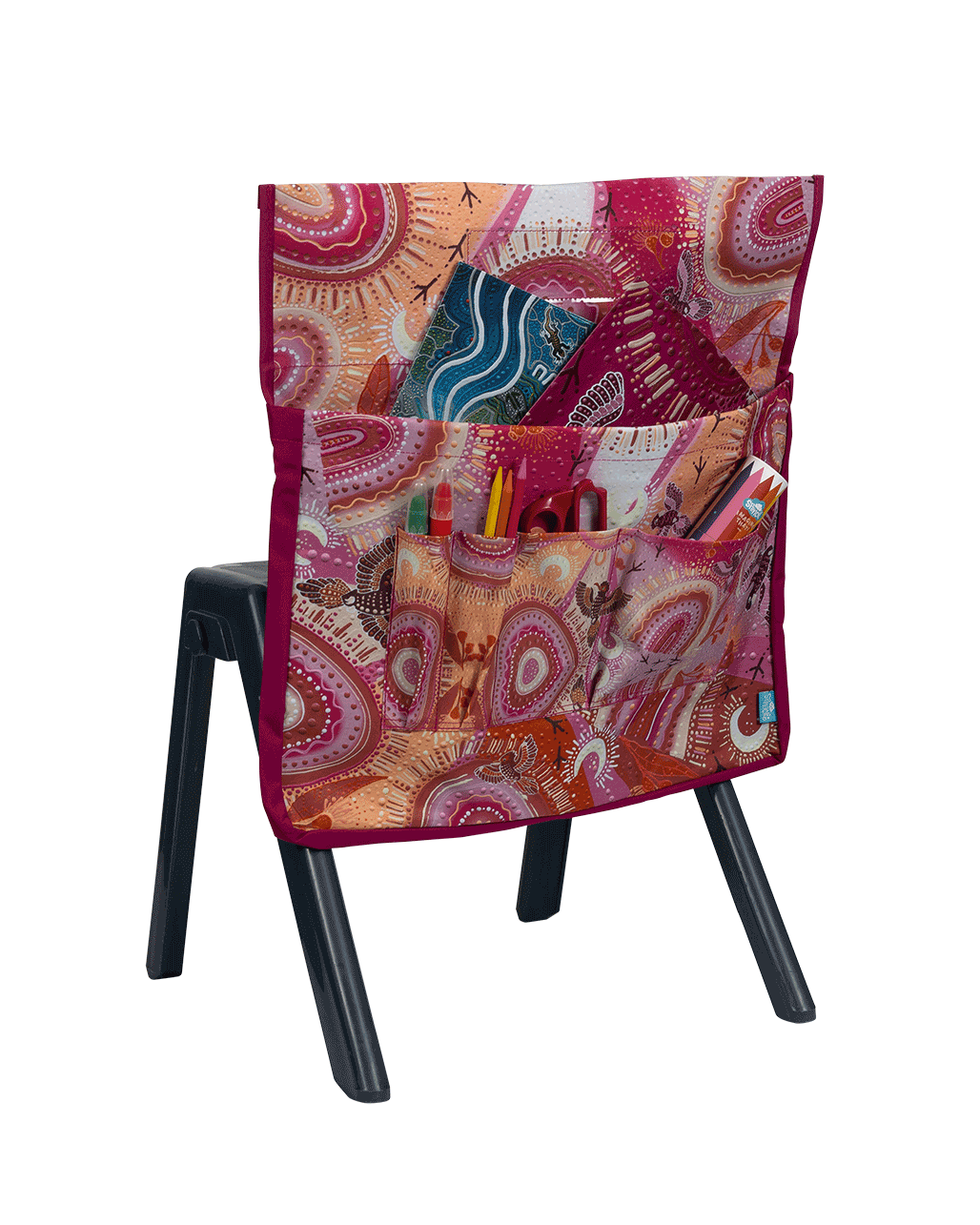Australian Indigenous design Chair Bag for classrooms | Chair Organiser | Yarrawala