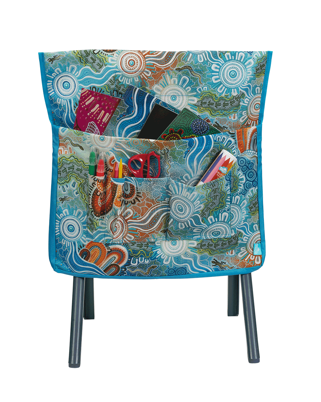 Australian Indigenous design Chair Bag for classrooms | Chair Organiser | Kalkatungu Muu