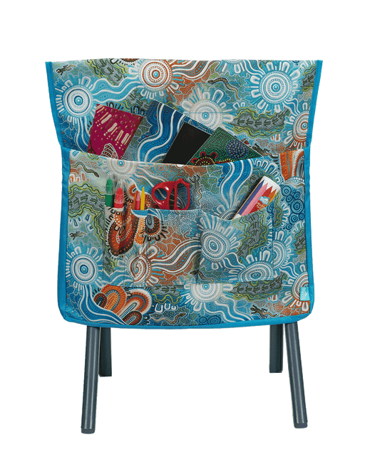 Australian Indigenous design Chair Bag for classrooms | Chair Organiser | Kalkatungu Muu