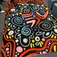 Celebrate Culture classroom rug, 2m x 3m, bright, colourful contemporary Indigenous artwork by Danielle Mate. Shown in classroom.