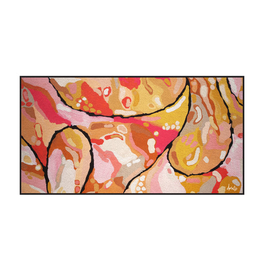 Australian Indigenous Classroom Seating Mat - Raw Undoing (1.8m x 3.4m)