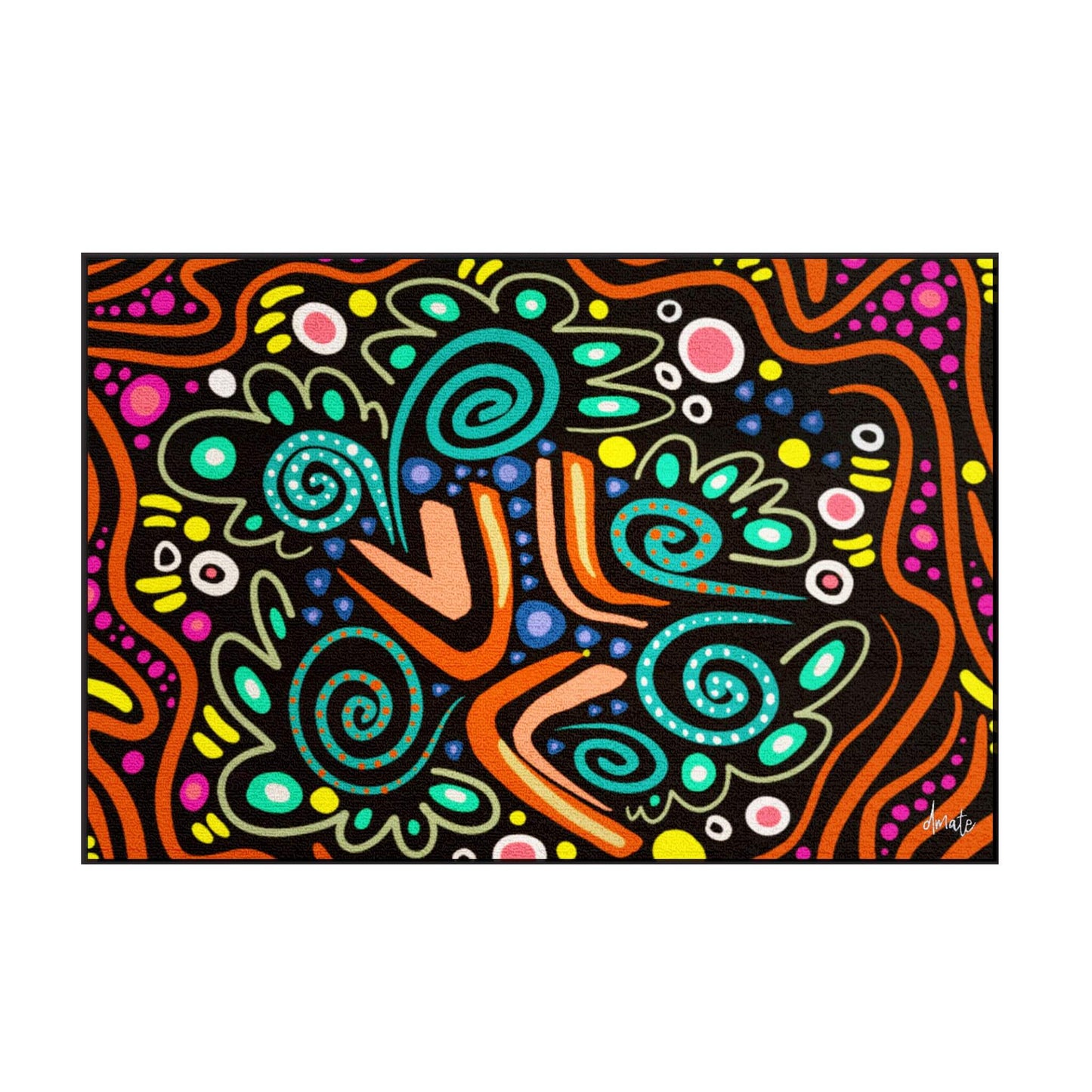 Celebrate Culture artwork by contemporary Indigenous artist, danielle mate bright colourful contemporary