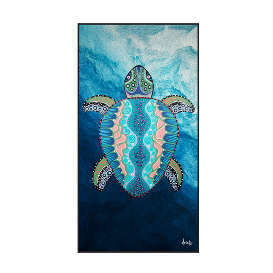 Australian Indigenous Classroom Mat - Sea Turtle (1.8m x 3.4m)
