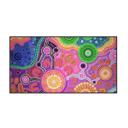 Australian Indigenous Classroom Mat - Yu-gali (1.8m x 3.4m)