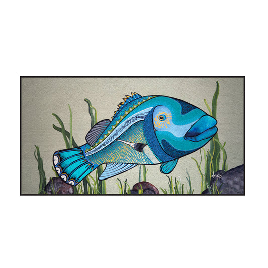 Australian Indigenous Classroom Mat - Fish (1.8m x 3.4)