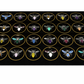 black-mat-colourful-bees-yellow-circles-sydney
