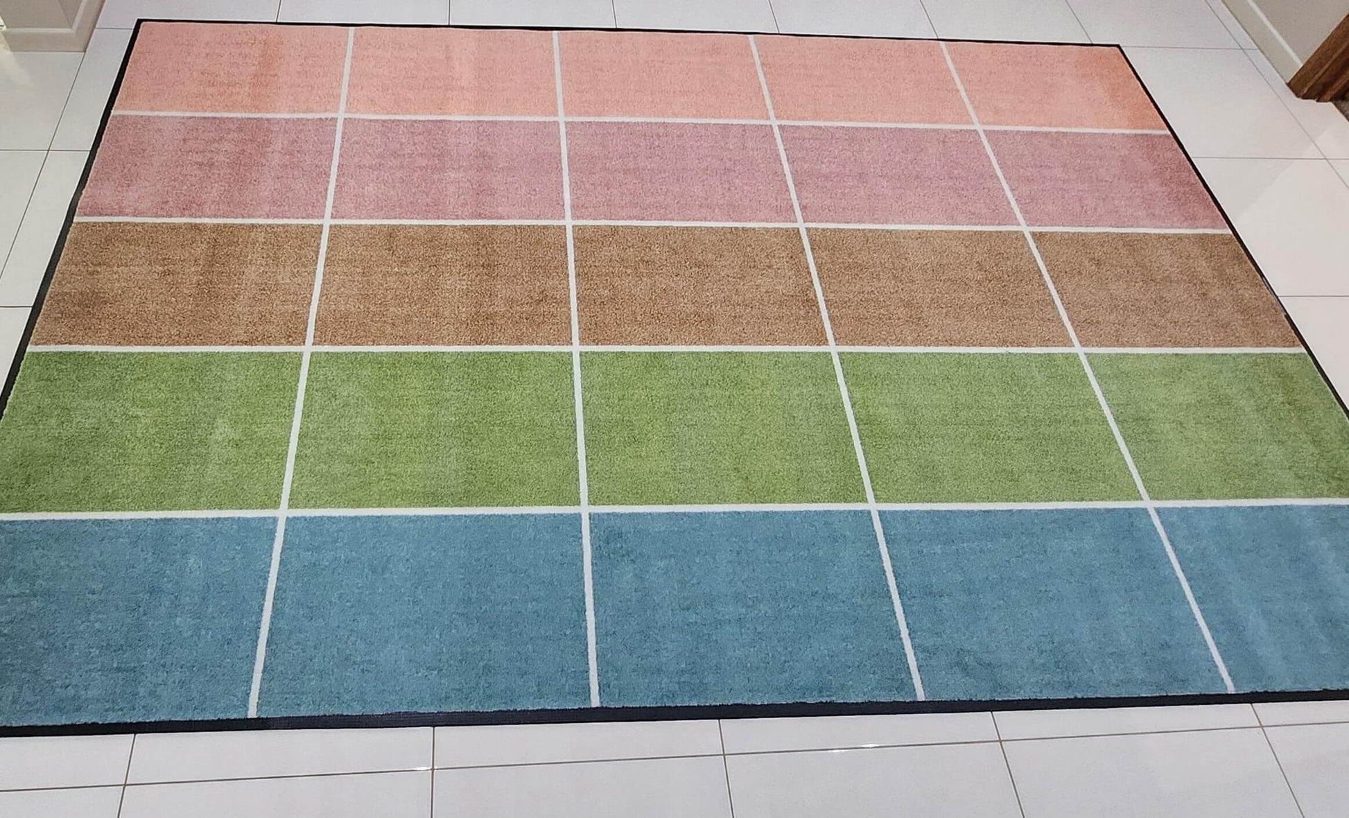 Coloured Square Placement 24 Grid Mat (2m x 3m)