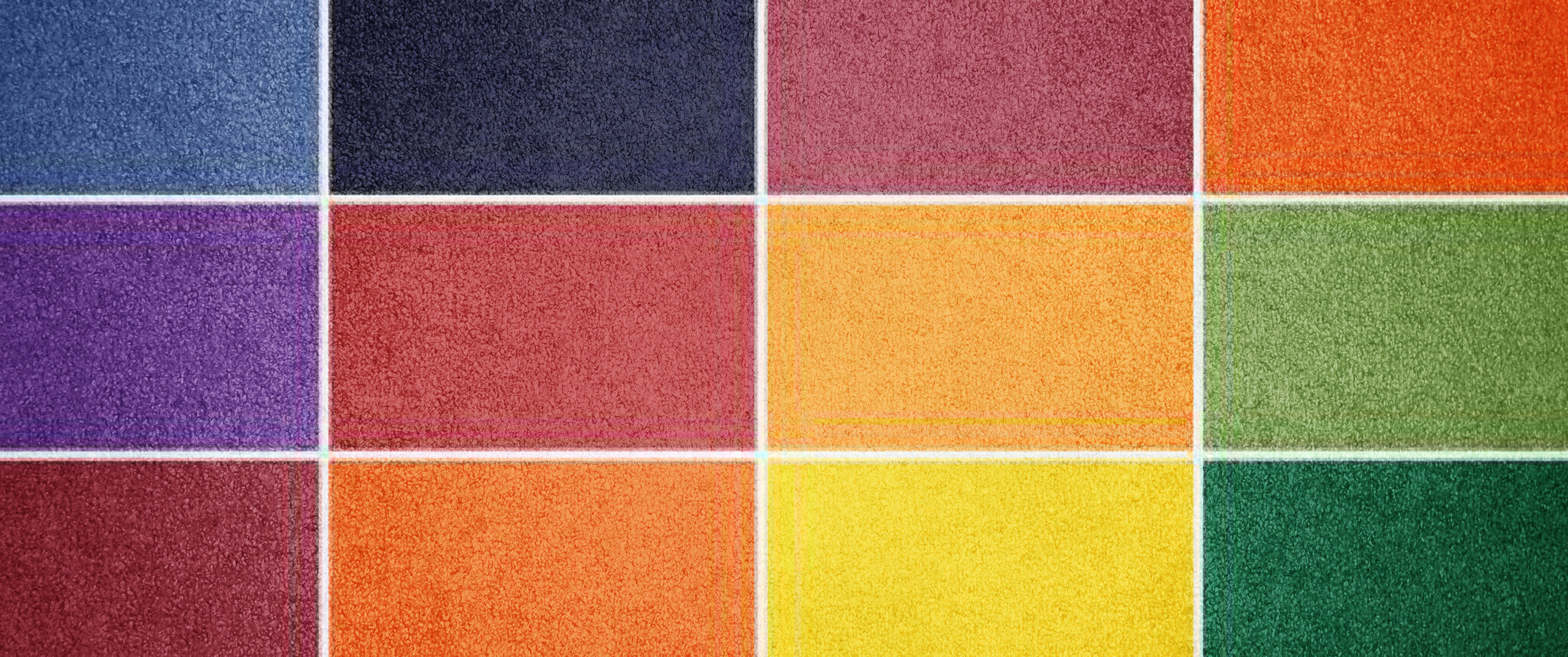 Extra Large 30 Square Seating Rug | Colour Block Placement (2m x 4m)
