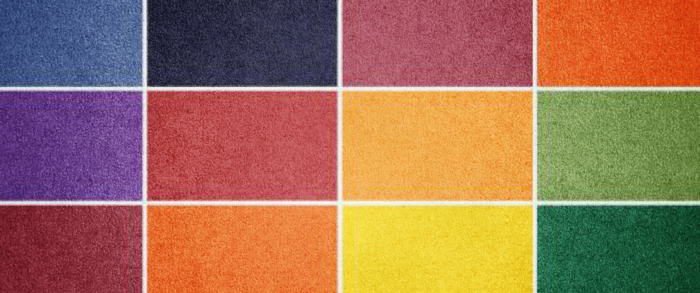 Extra Large 30 Square Seating Rug | Colour Block Placement (2m x 4m)