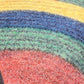 Side view colourful custom welcome outdoor mat