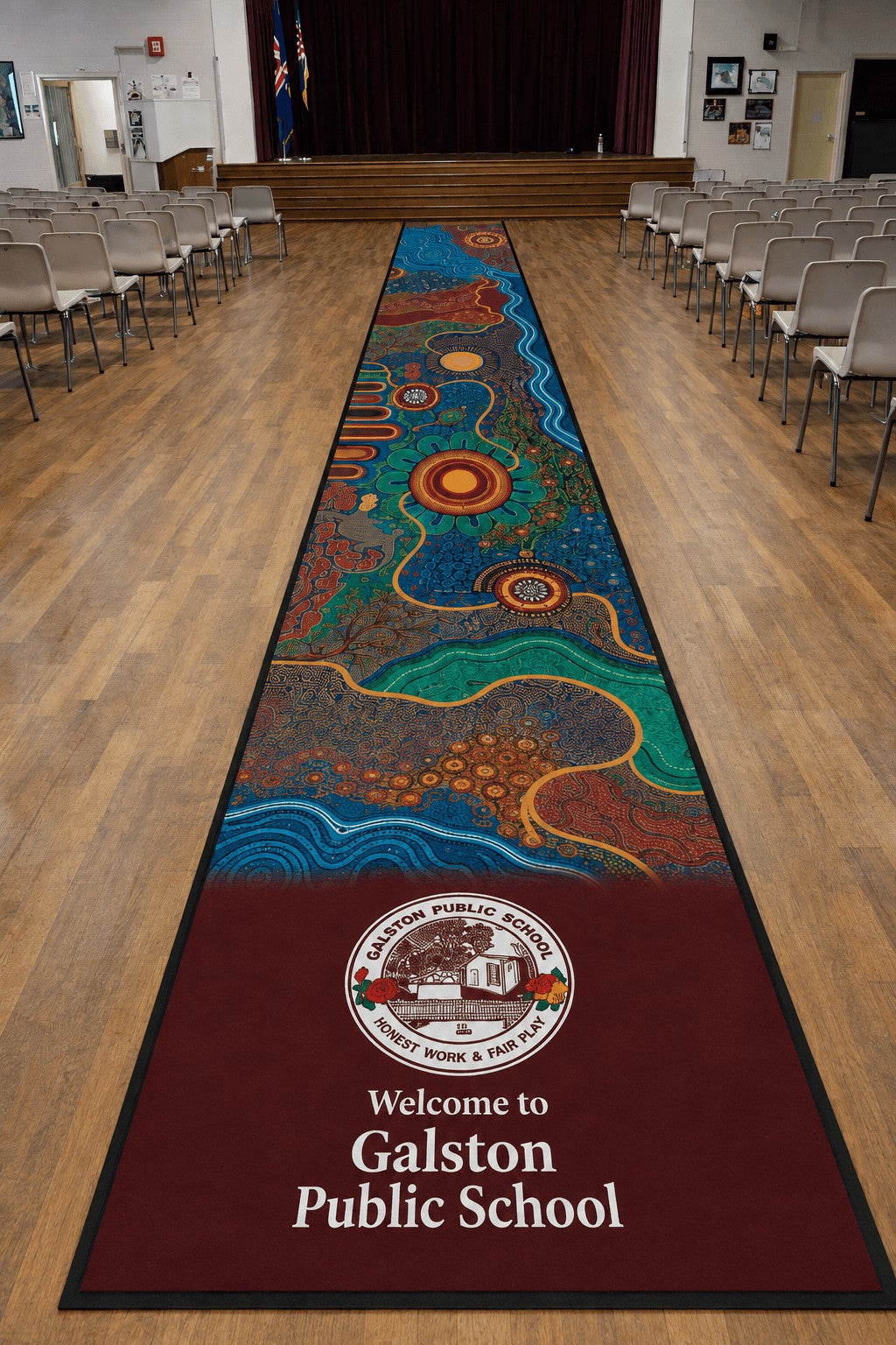 Indigenous Hall Runner - Ready to go Design (Budyari Nawunya - Dharug artwork)