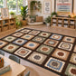 24 Square Classroom Seating Mat - Crochet Squares (2m x 3m)