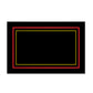 Frame Rug | Red, Yellow, Black | Classroom Rugs Australia