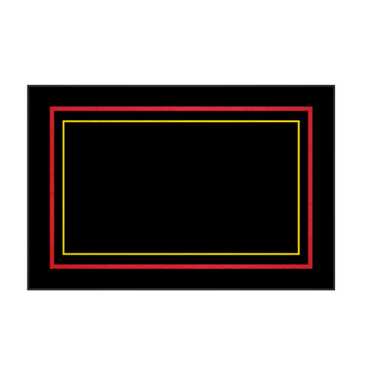 Frame Rug | Red, Yellow, Black | Classroom Rugs Australia