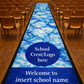 aboriginal design hall runner for school in blue contemporary design