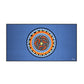 Australian Indigenous Classroom Mat - Yarning Circle Light Blue - 1.8m x 3.4m
