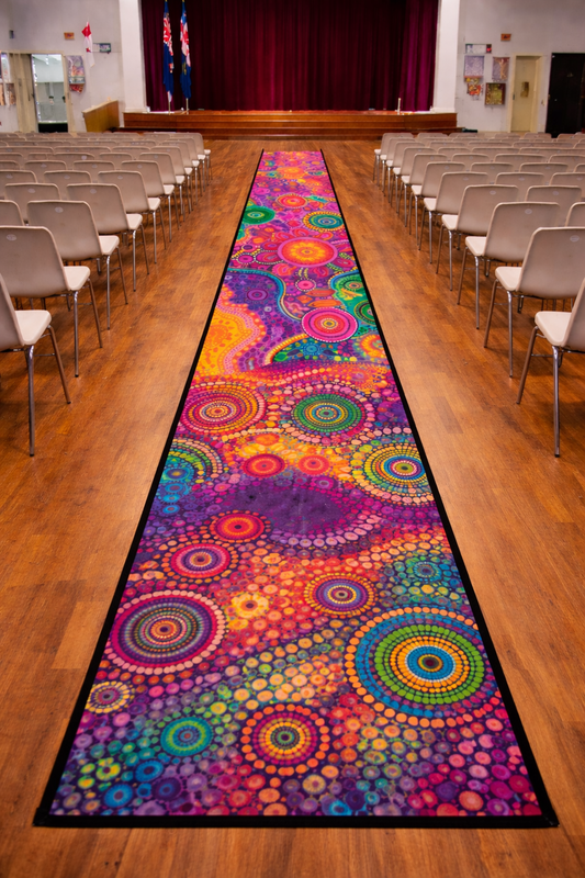 modern indigenous hall runner for school australian design