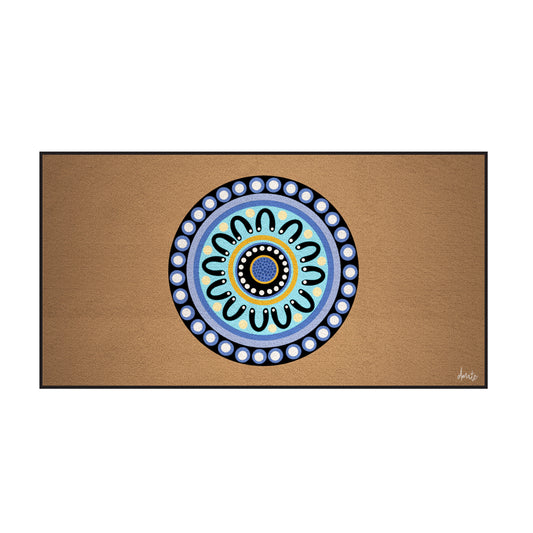 Australian Indigenous Classroom Mat | Yarning Circle Earth | 1.8m x 3.4m and Round 200cm diameter