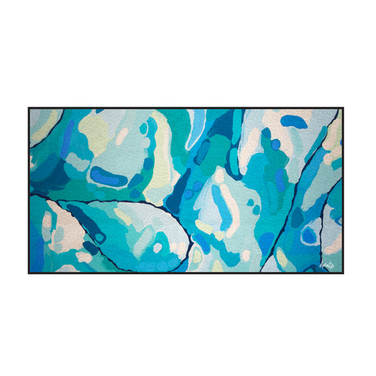 Australian Indigenous Classroom Seating Mat - Raw Undoings Jewel Tones (1.8m x 3.4m)