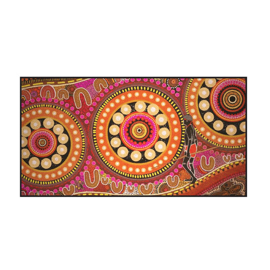 Australian Indigenous School Rug - Since the Beginning (1.8m x 3.4m)