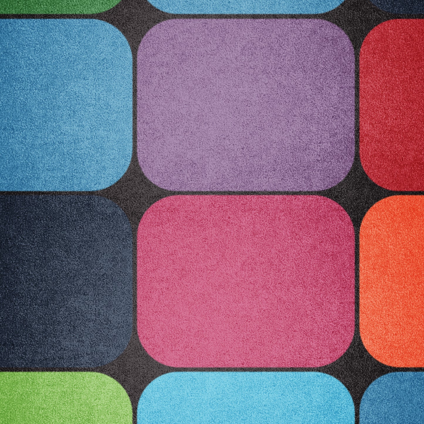 Coloured Rounded Square Placement 30 Grid Mat (2m x 3m)