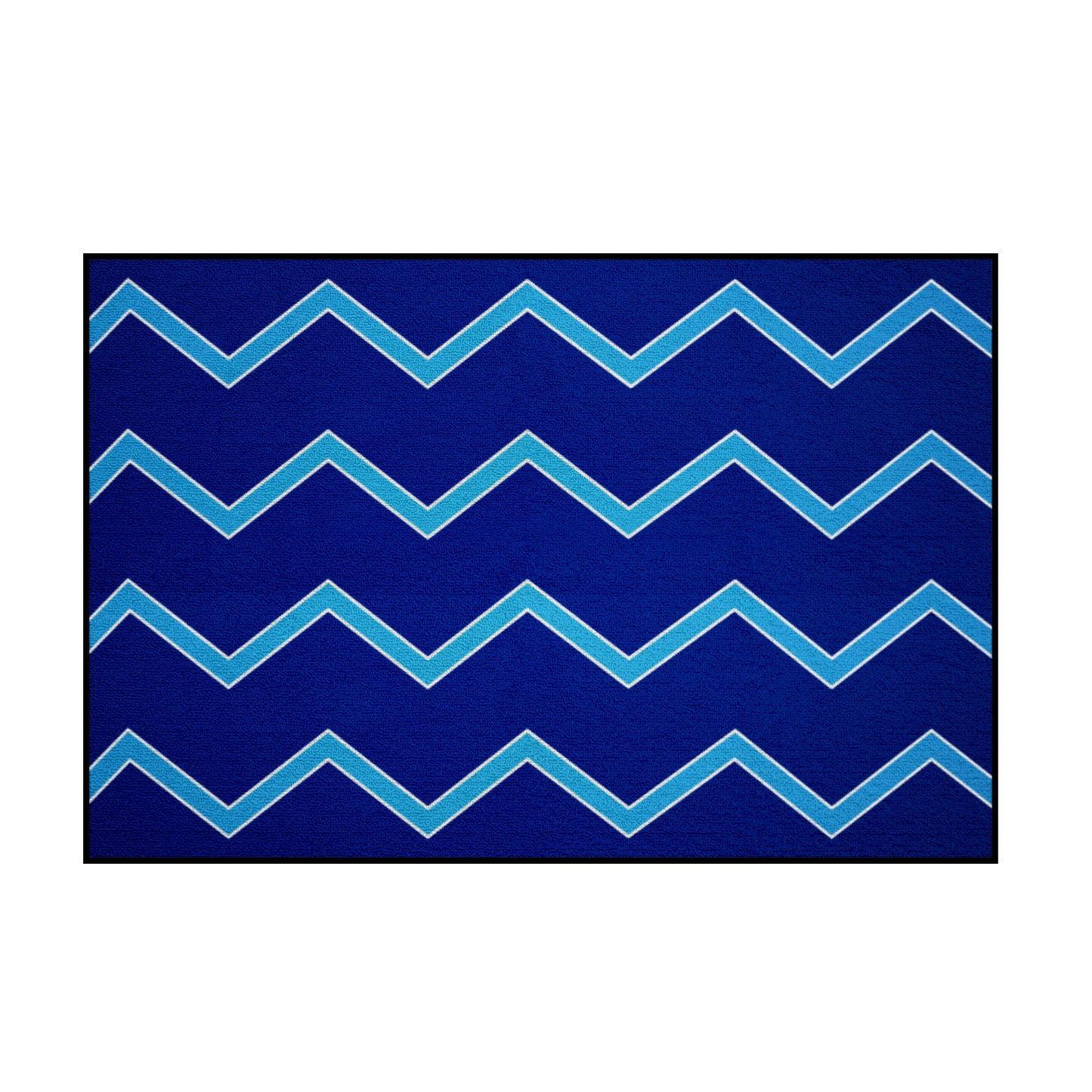 Chevron Blue Mat (2m x 3m)