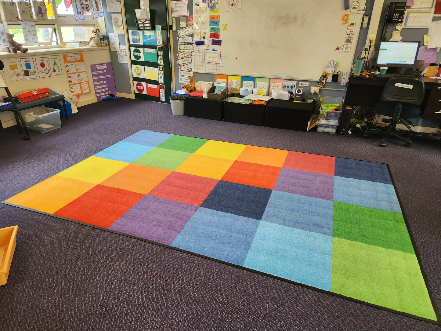 Coloured Square Placement 24 Grid Mat (2m x 3m)